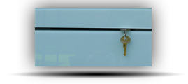 Věšák na klíče s šedým sklem /Key hanger/ Schlusselbretter/ 